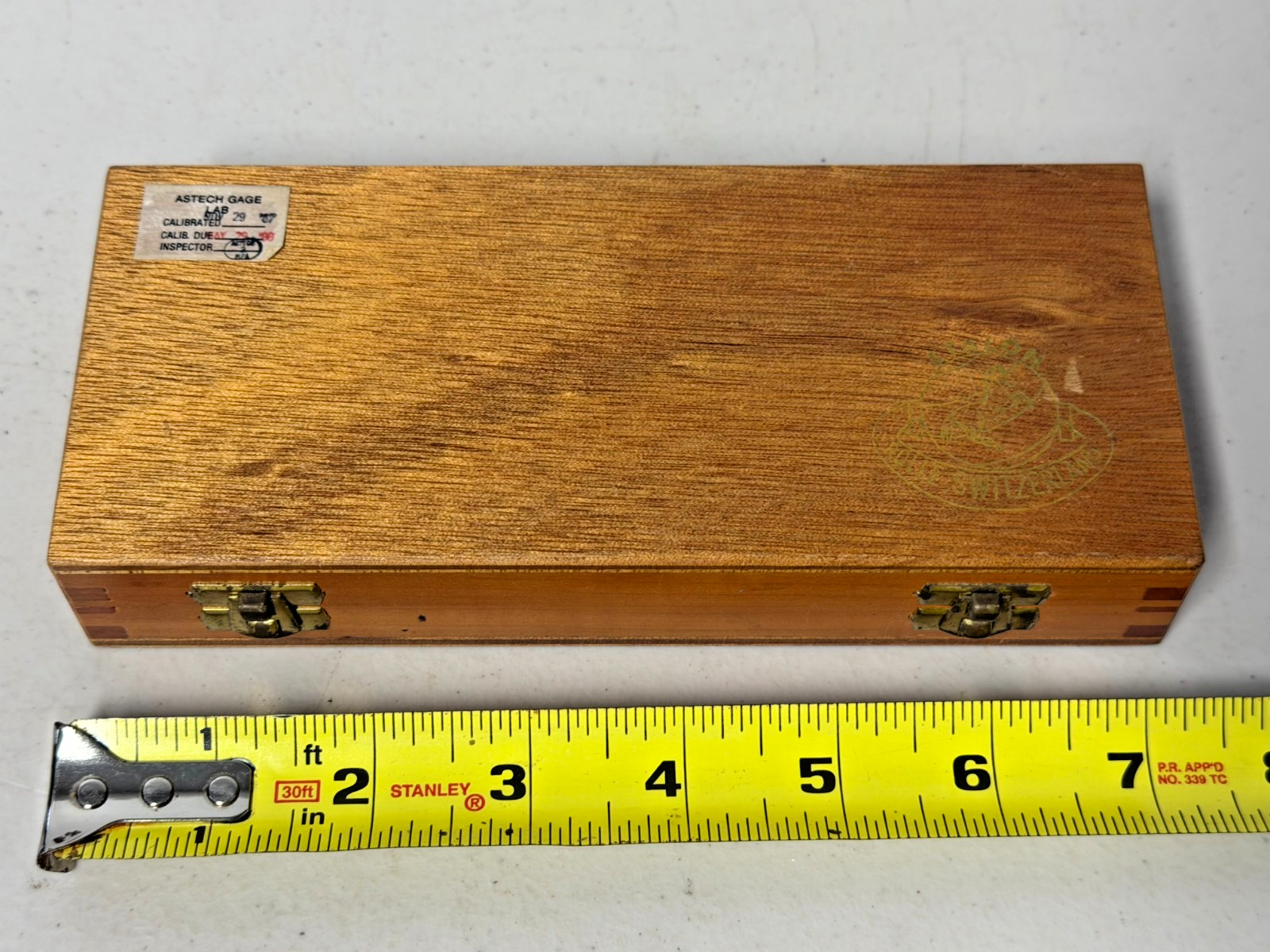 Vintage Pierre Roch Etalon Rolle Switzerland 1″-2″ Micrometer w Wood Case & Cert
