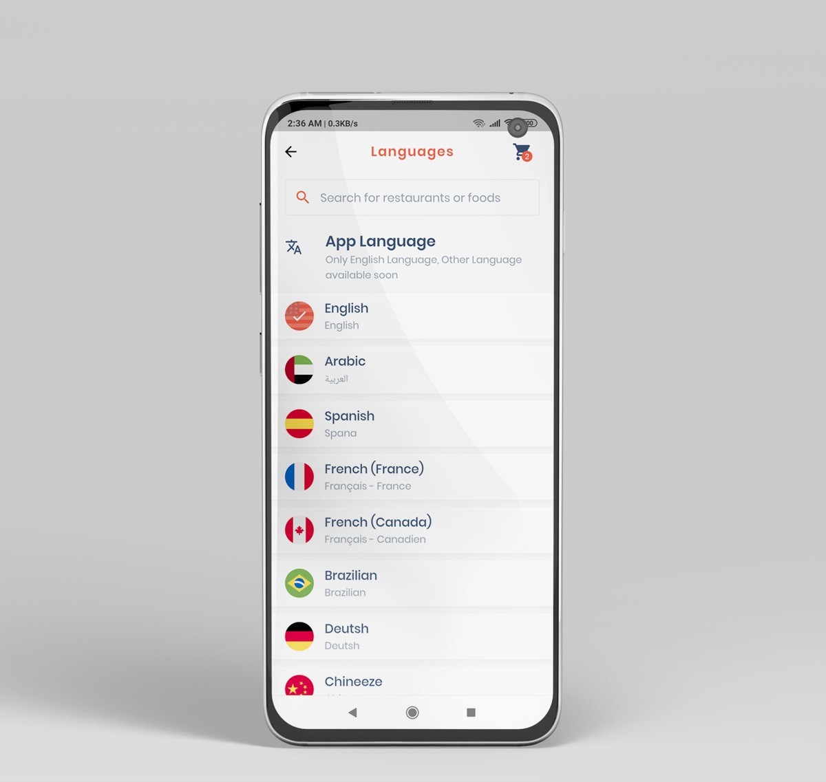 Food Delivery Flutter App | Android & iOS | PHP Laravel Admin Panel