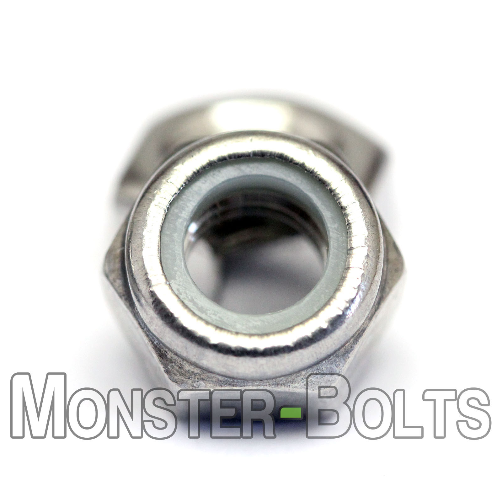 M8-1.25 / 8mm – Qty 10 – Nylon Insert Hex Lock Nut DIN 985 – A2 Stainless Steel