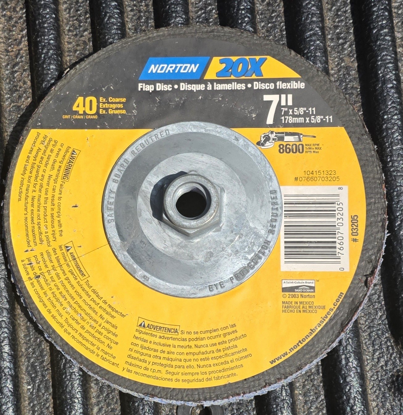 4 x Norton 20X High Performance Abrasive Flap Disc, Type 29- 40 grit