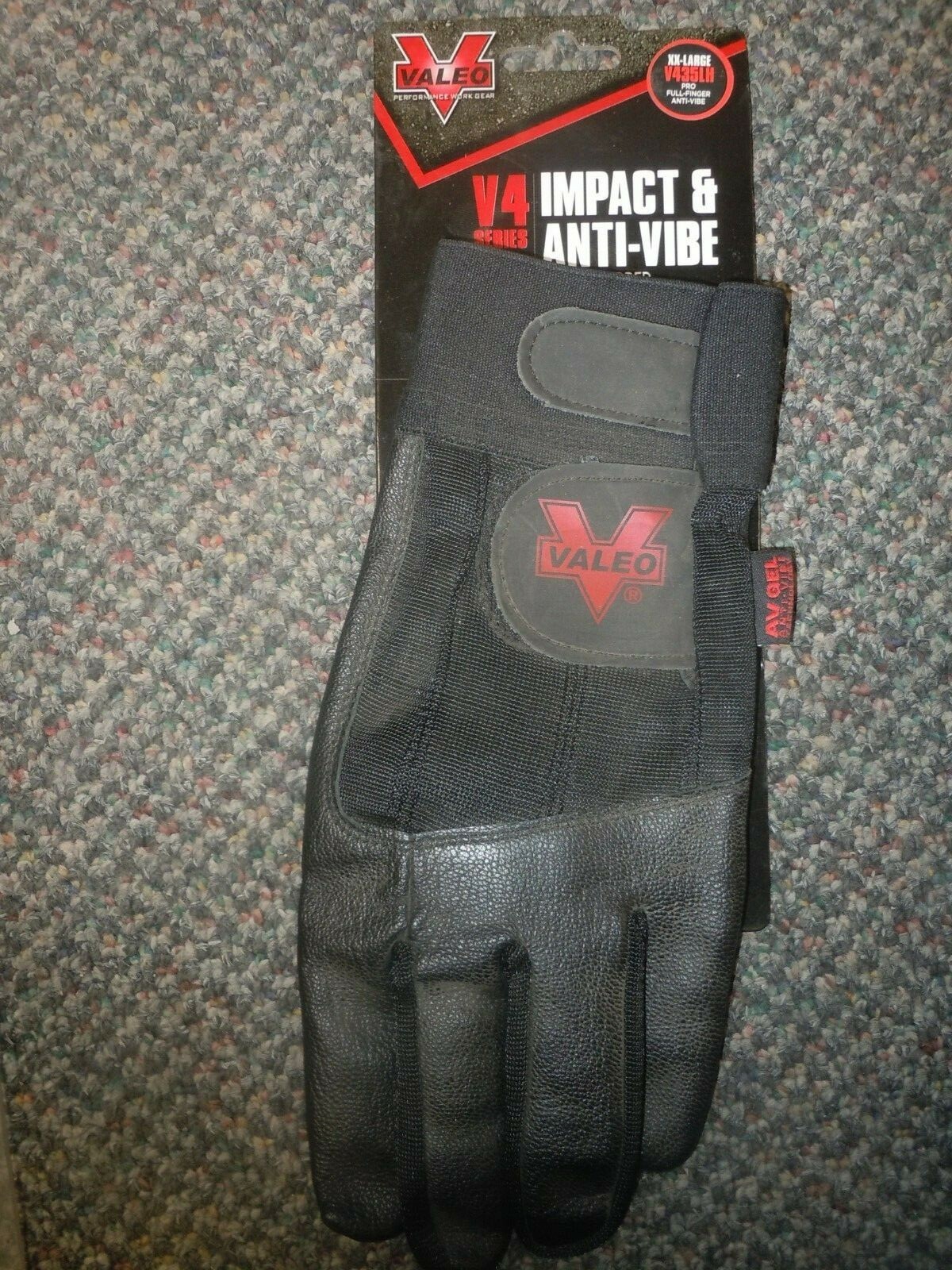 Valeo V435 Full Finger Impact And Anti-Vibe 1 Glove pick size and hand