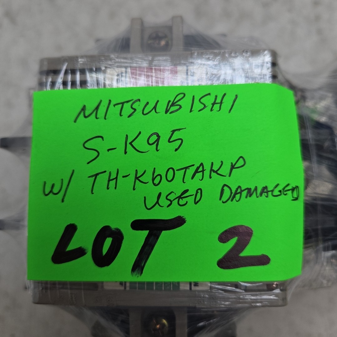 Mitsubishi S-K95 Magnetic Contactor 3 Pole w/ TH-K60TAKP Overload Relay Damage