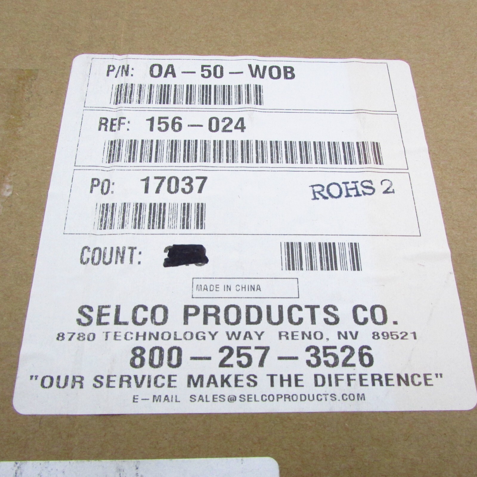 Selco OA-50 Thermostat 1/2″ Disc Auto-Reset Open on Rise Open 50 F Close 32 F