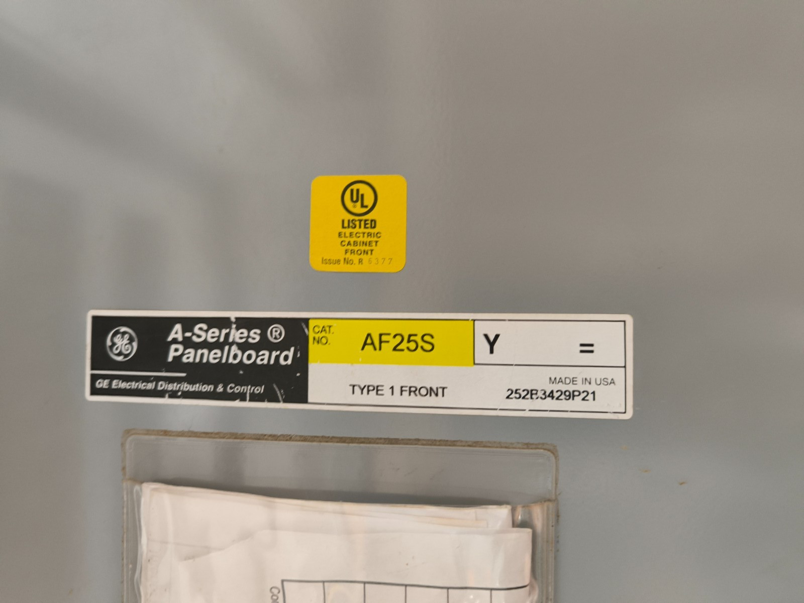 GE General Electric AQF3181CBX AXS5B7 A Series Panelboard 100 Amp 208Y/120V 3PH