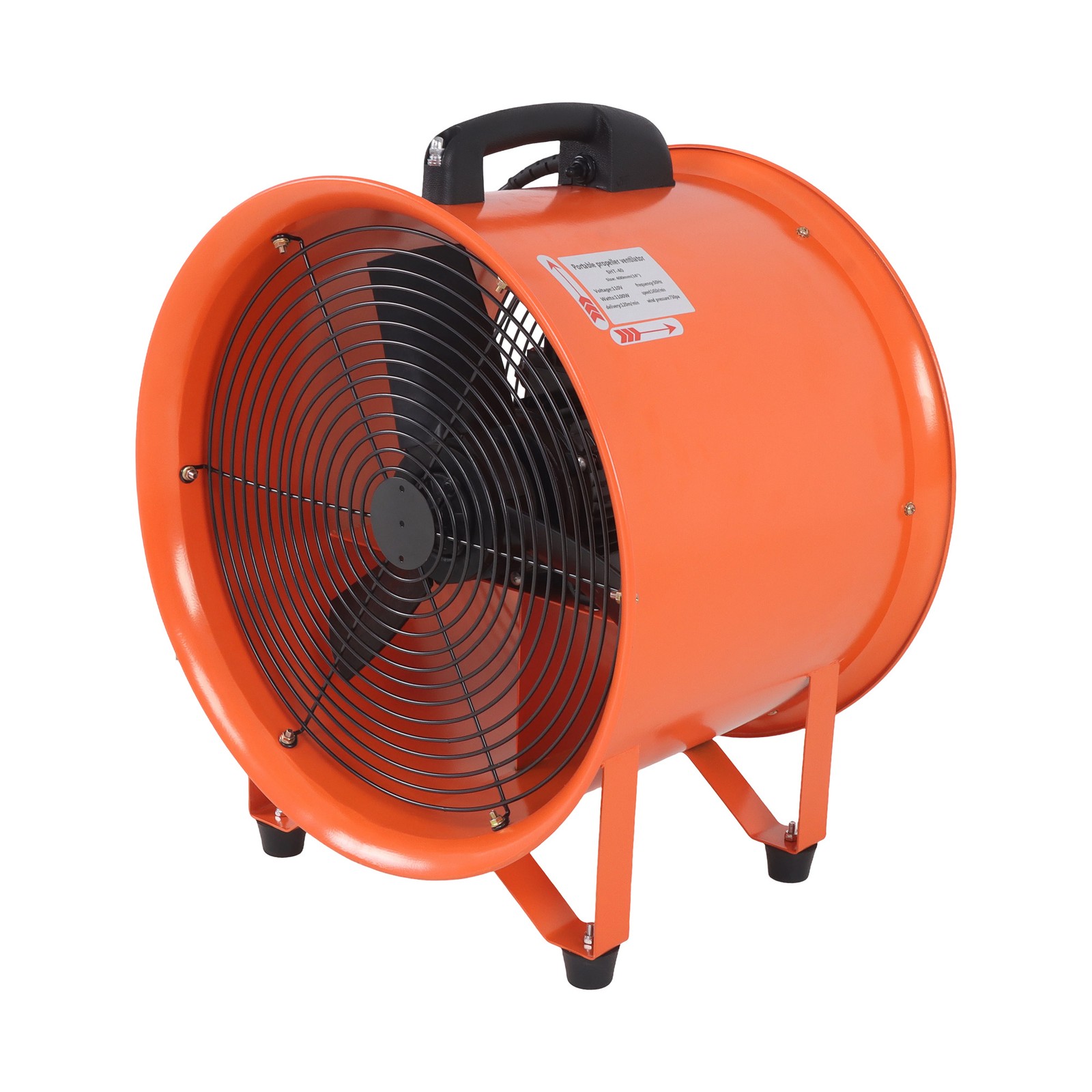 16 Inch Industrial Portable Blower Fan 33 FT Duct Hose 1125W 3000CFM 1450RPM