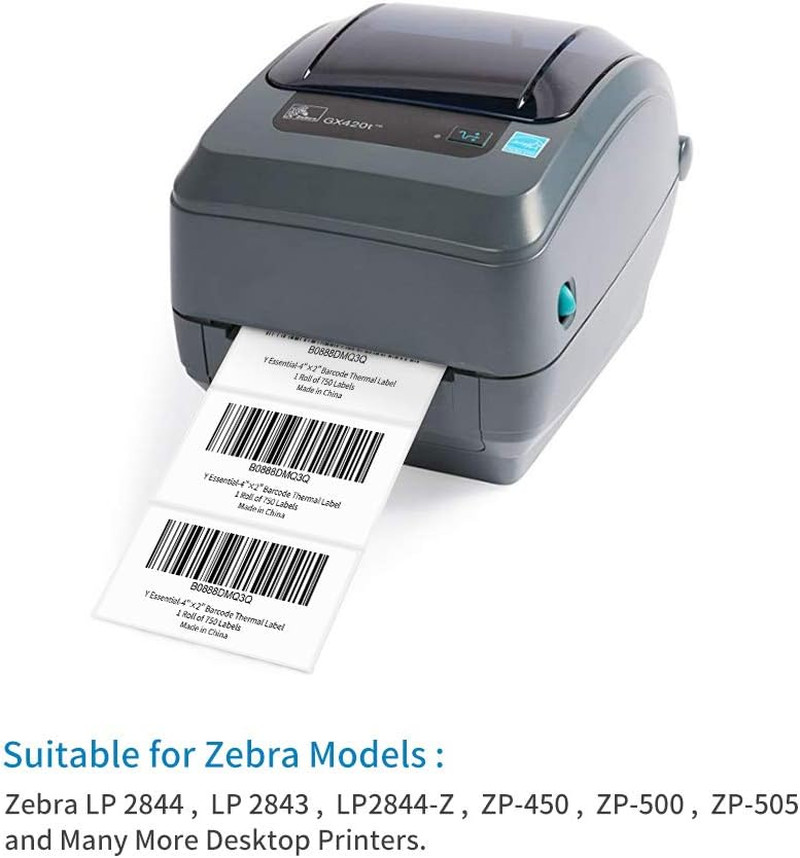 Essential 4″X2″ Direct Thermal Barcode Labels, Shipping Labels, 750 Labels of R