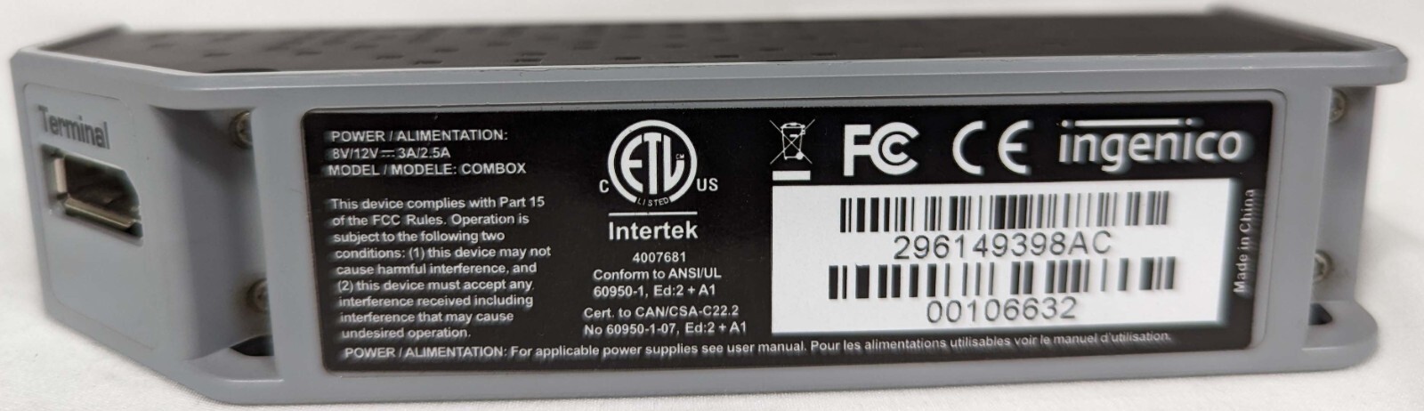Ingenico Combox Magic Box POS Terminal Box – NO POWER SUPPLY
