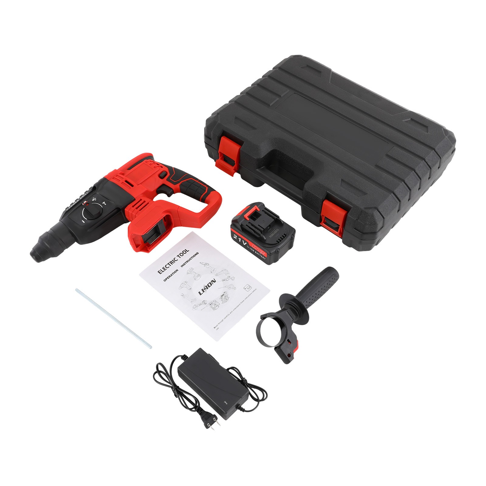 Brushless Hammer Drill Battery-powered Hammer Drill with 4 Modes