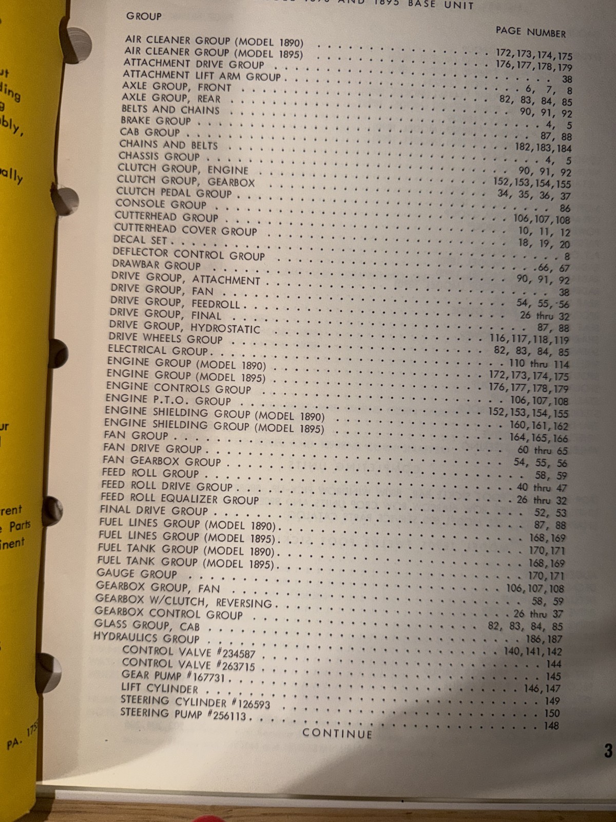 New Holland 1890, 1895, 1890S, 1890E3, 1890EN3 Service Parts Catalog Manual 1978