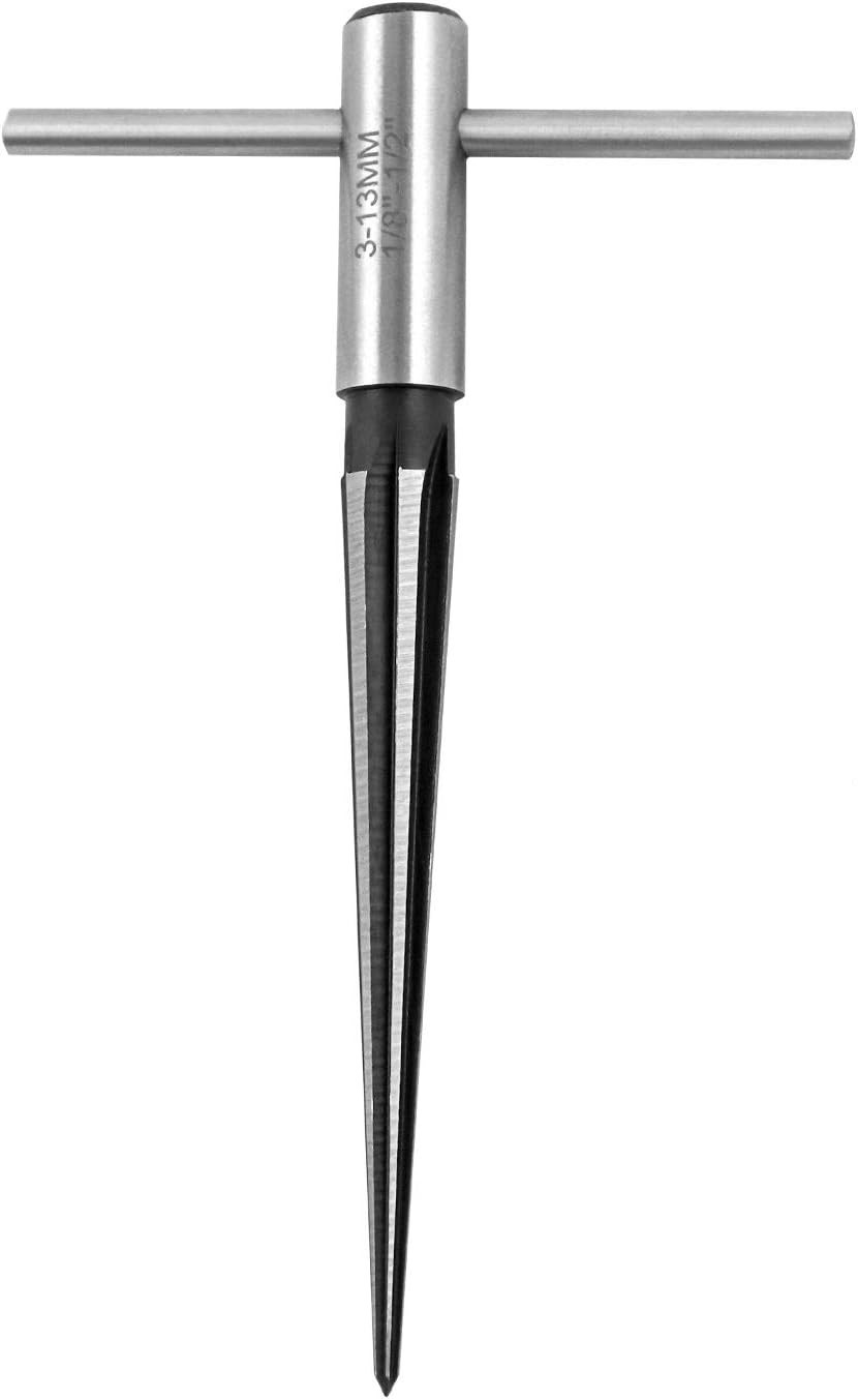 High-Quality 1/8″ to 1/2″ Tapered Straight Flute Reamer Tool with T-Handle