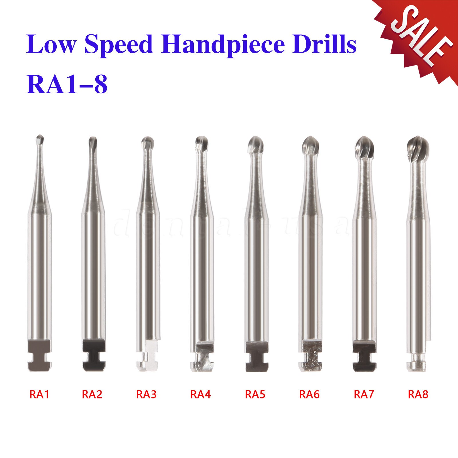 RA #1-8 round carbide bur for slow speed latch type Dental #1-8 RA/LA