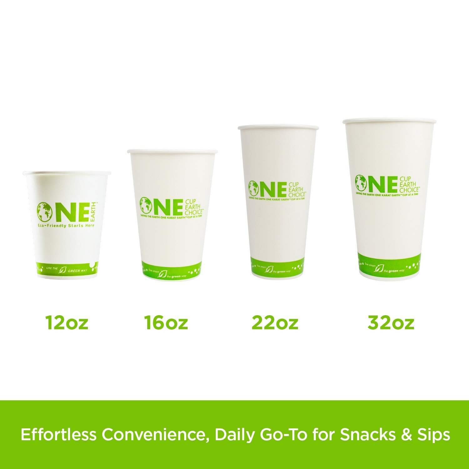 Karat Earth 32oz Eco-Friendly Paper Cold Cups (104.5mm), Generic Print – 600 pcs