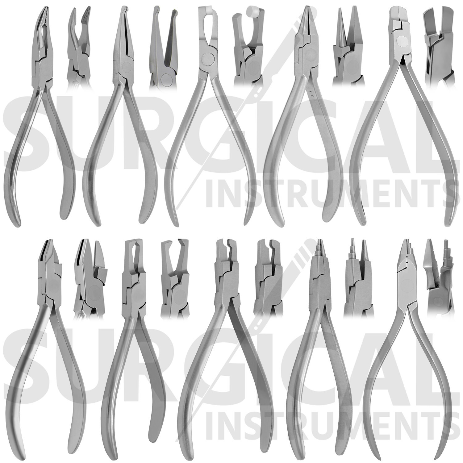 10 Orthodontic Pliers Dental Instruments Laboratory Lab Stainless German grade