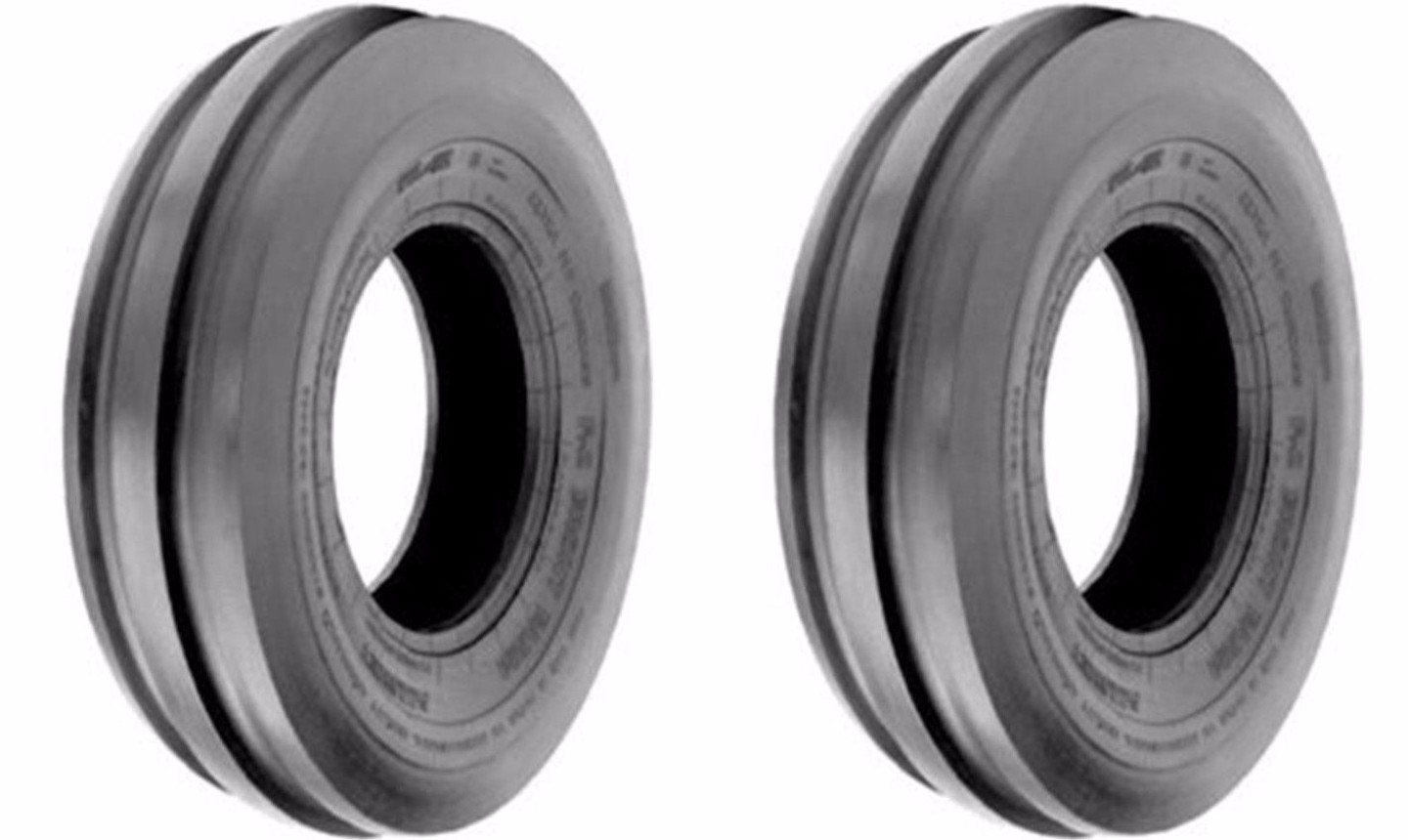 TWO (2) 4.00-15 4.00X15 400-15 Tri-Rib 3 Rib 4 PR Tires Heavy Duty Tractor
