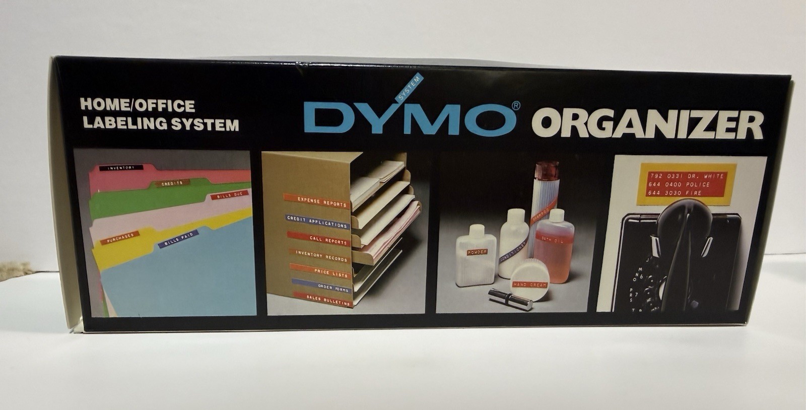 Vintage Dymo Organizer 1610 Embossing Label Maker 1/4 3/8 Tape – w/Box 1996