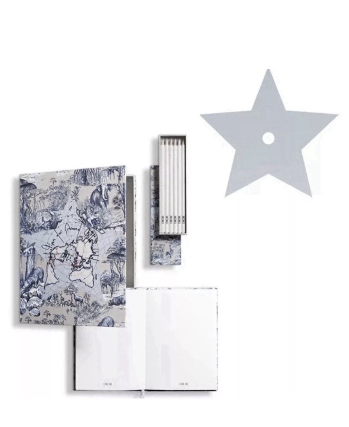 DIOR Around The World Exclusive Office Gift Set w Journal Notebook & Pencils Set