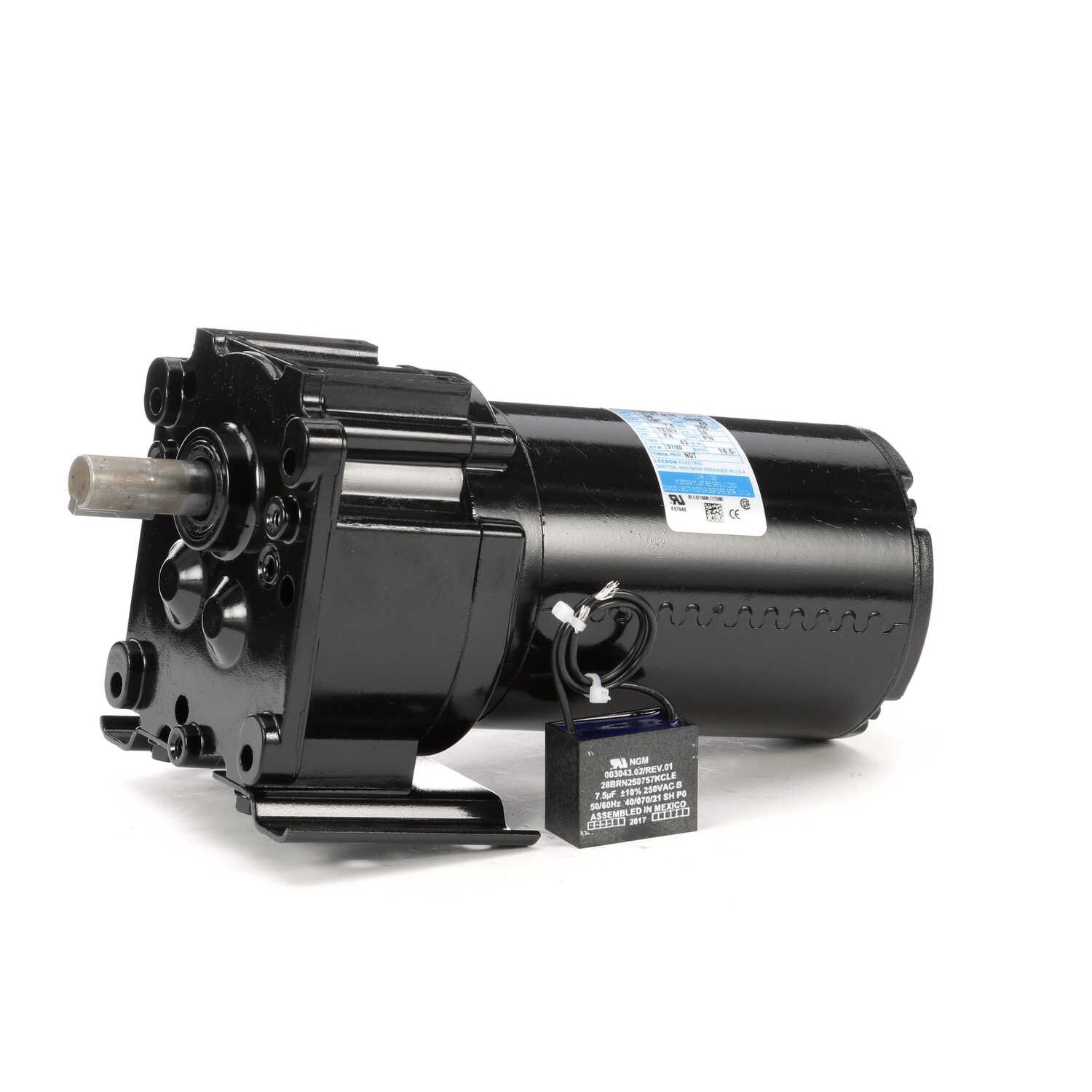 Leeson M1145027.00 Electric Motor 115/230 Volt 1ph AC 97 Rpm 1/15 Hp 38 Frame