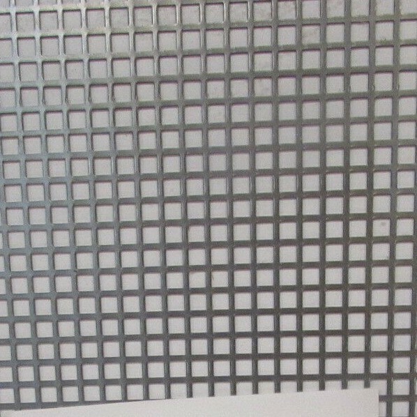 3/8 SQUARE PERFORATED METAL 16 GAUGE–PLAIN STEEL– 16-3/4″ X 18″