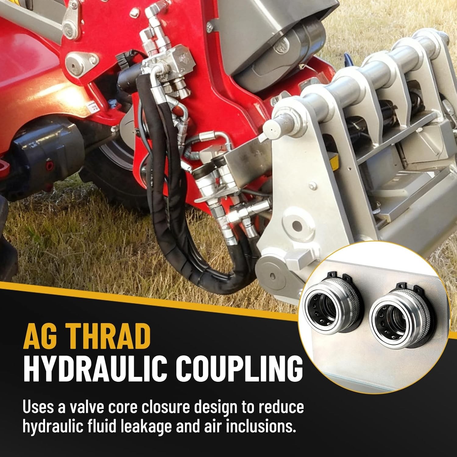 Hydraulic Quick Release Coupling, 1/2» NPT Double Break-away Bracket Set