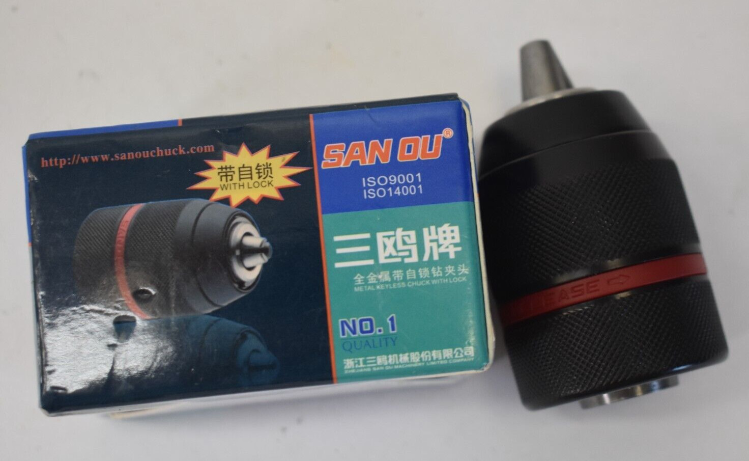 San Ou Key Type Chuck 1.5-13mm 1/16″-1/2″ Mount 1/2″-20 UNF ISO9001 ISO14001