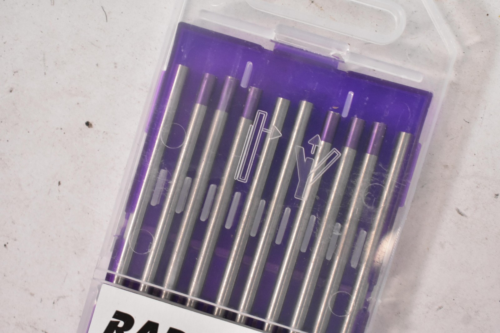 Radnor E3 Tungsten Electrodes 1/8 X 7 In EWG 3.2mm 10 Pack TIG Welding Rods