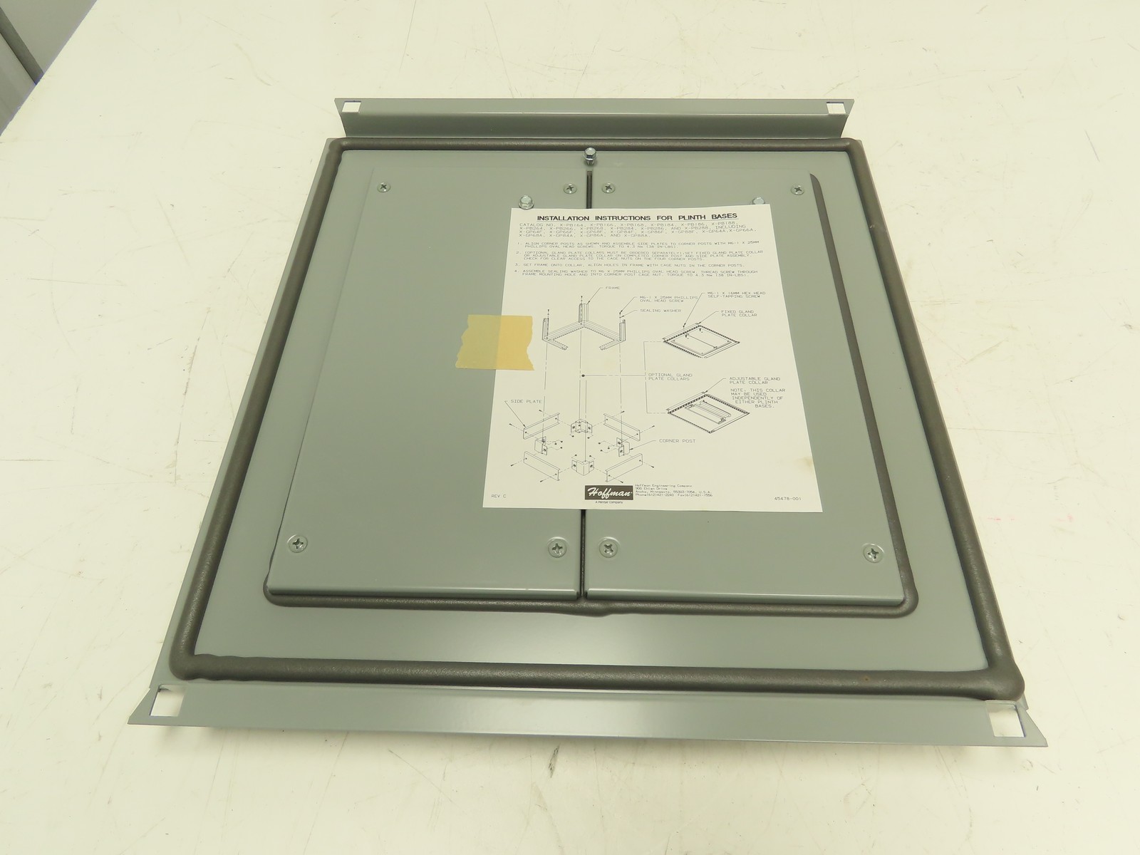 Hoffman X-GP66F Electrical Enclosure Fixed Steel Gland Plate 20×20″ Type 12 Gray