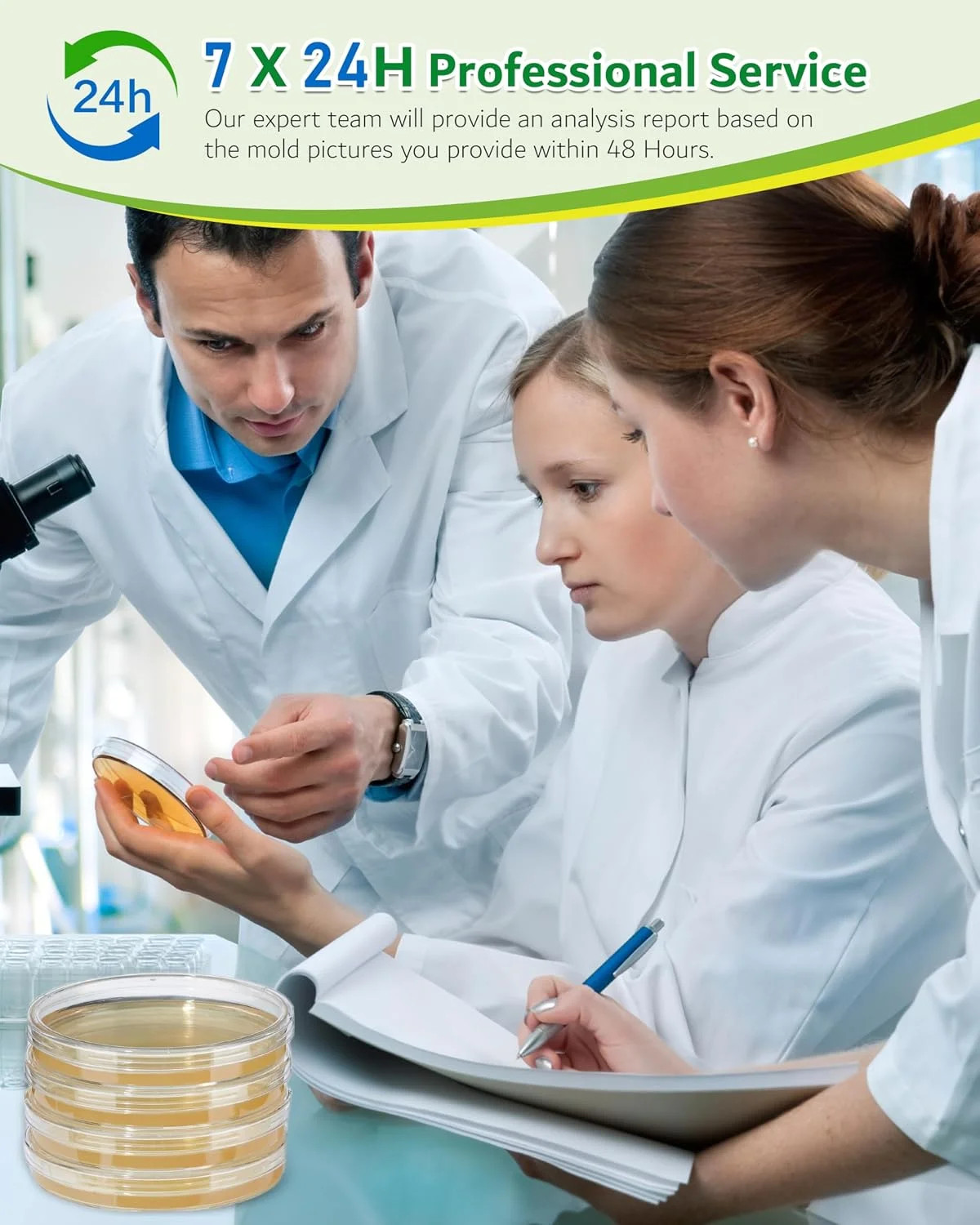 Mold Test Kit for Home, 4 Detection Tests for HVAC, Surfaces & Indoor Air Qualit