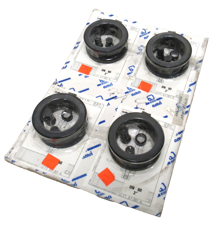 NEW LOT OF 4 KSB AMRI FT A7-001-A VALVE LINER KIT 3″ FTA7001A