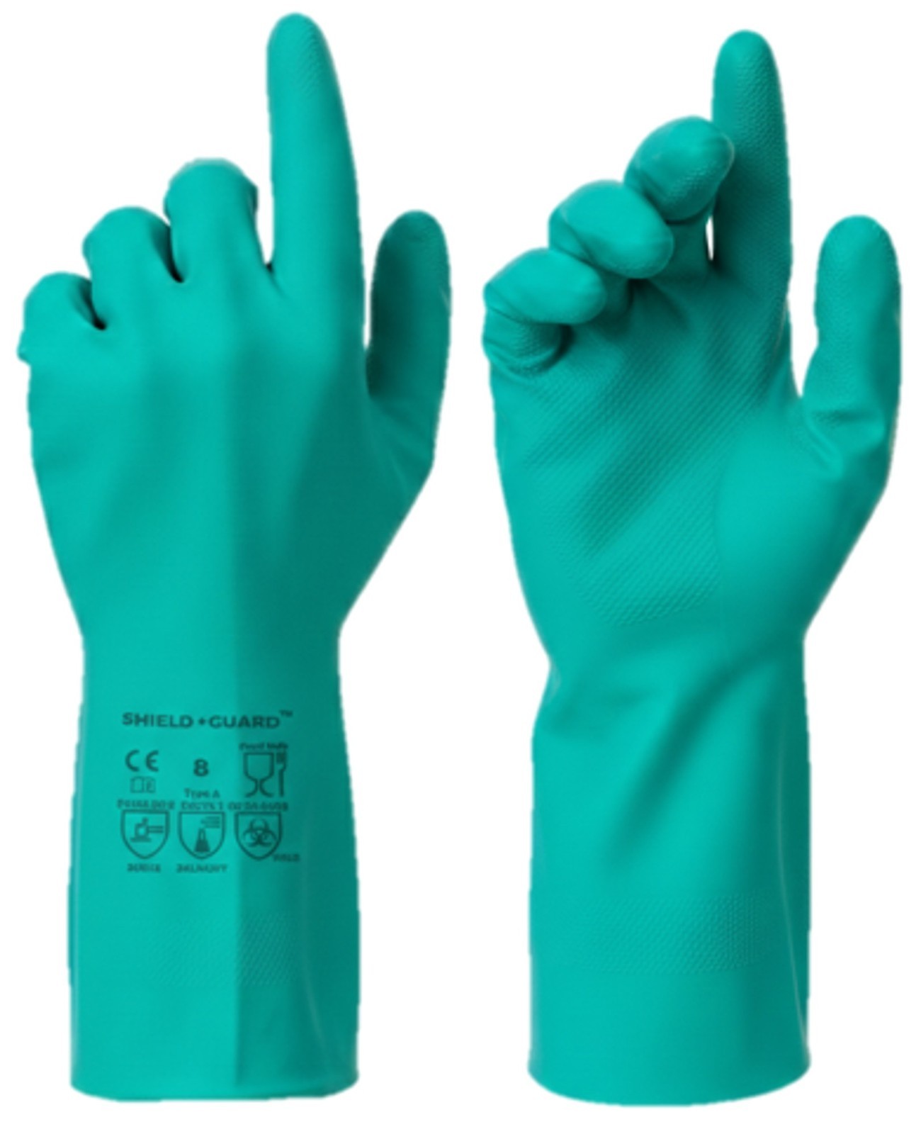 1 DZ/11 Mil Industrial Powder Free Green Diamond Textured Nitrile Gloves X-Large