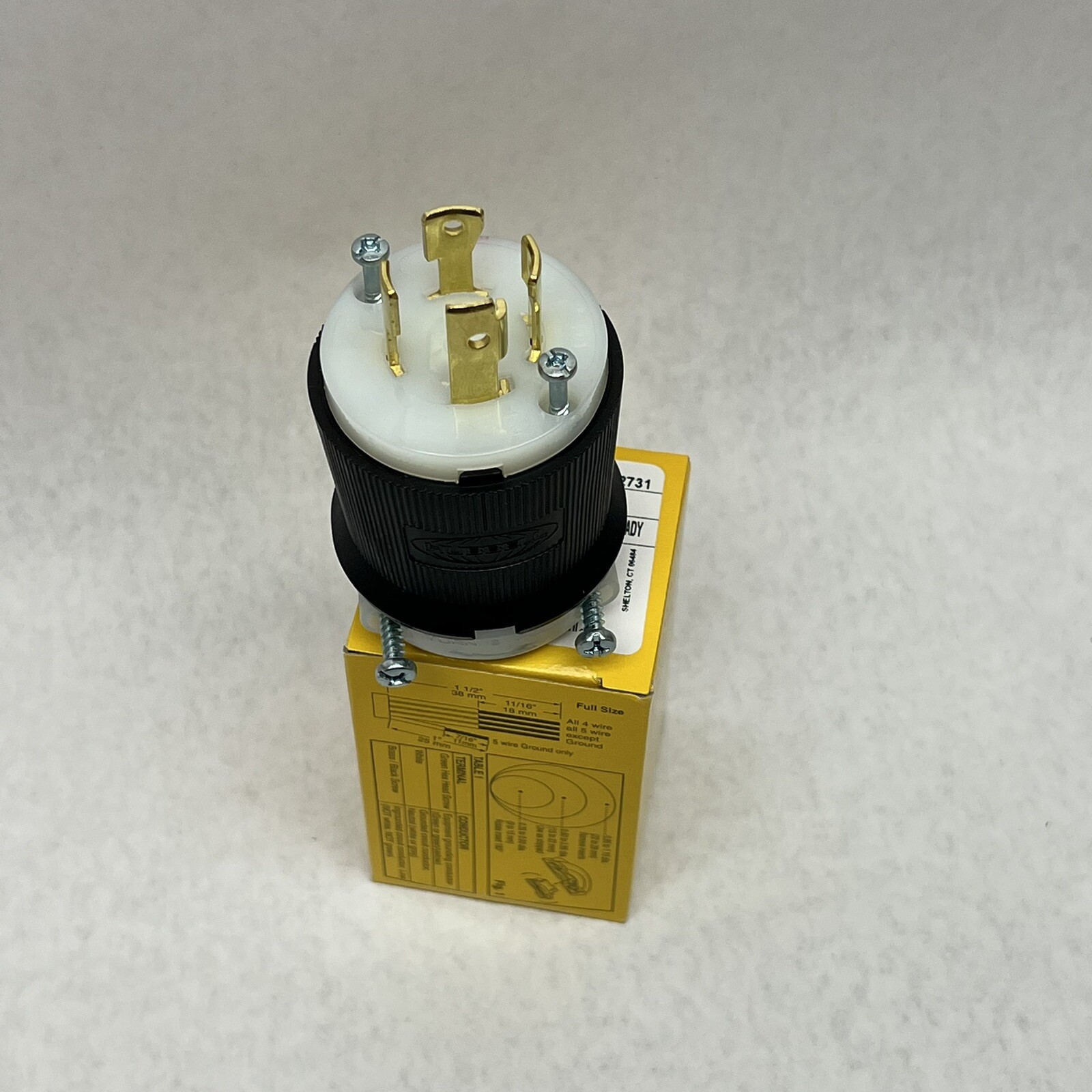 HBL27 30A 3 PHASE TWIST- LOCK PLUG 480 V