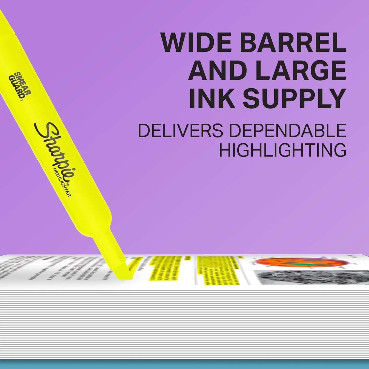 Sharpie Tank Highlighters Chisel Tip Assorted Fluorescent Colors 12 Count