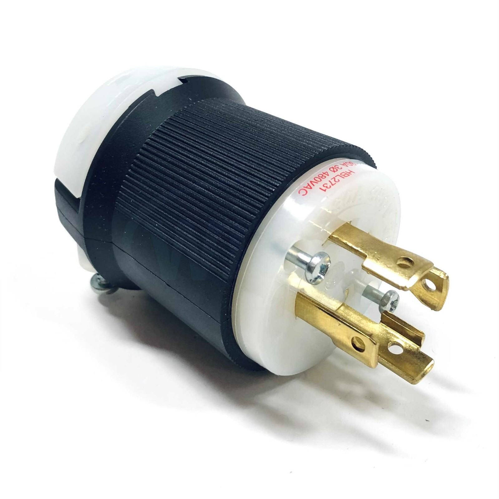 HBL2731 Hubbell InsulGrip Twist-Lock Plug 30A, 3-Phase, 480VAC, 3-Pole