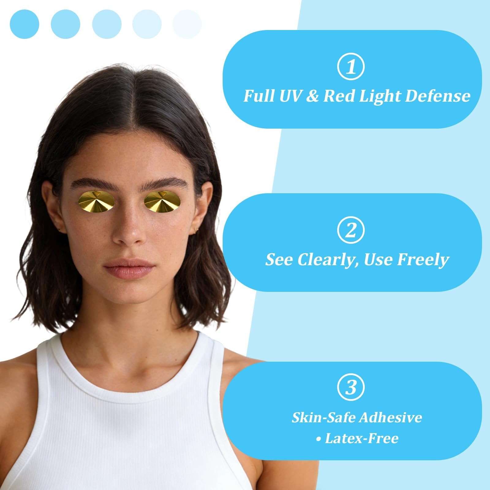 Tanning Eye Protection – Crystal-Clear Disposable Cones for Tanning Beds 50 P…