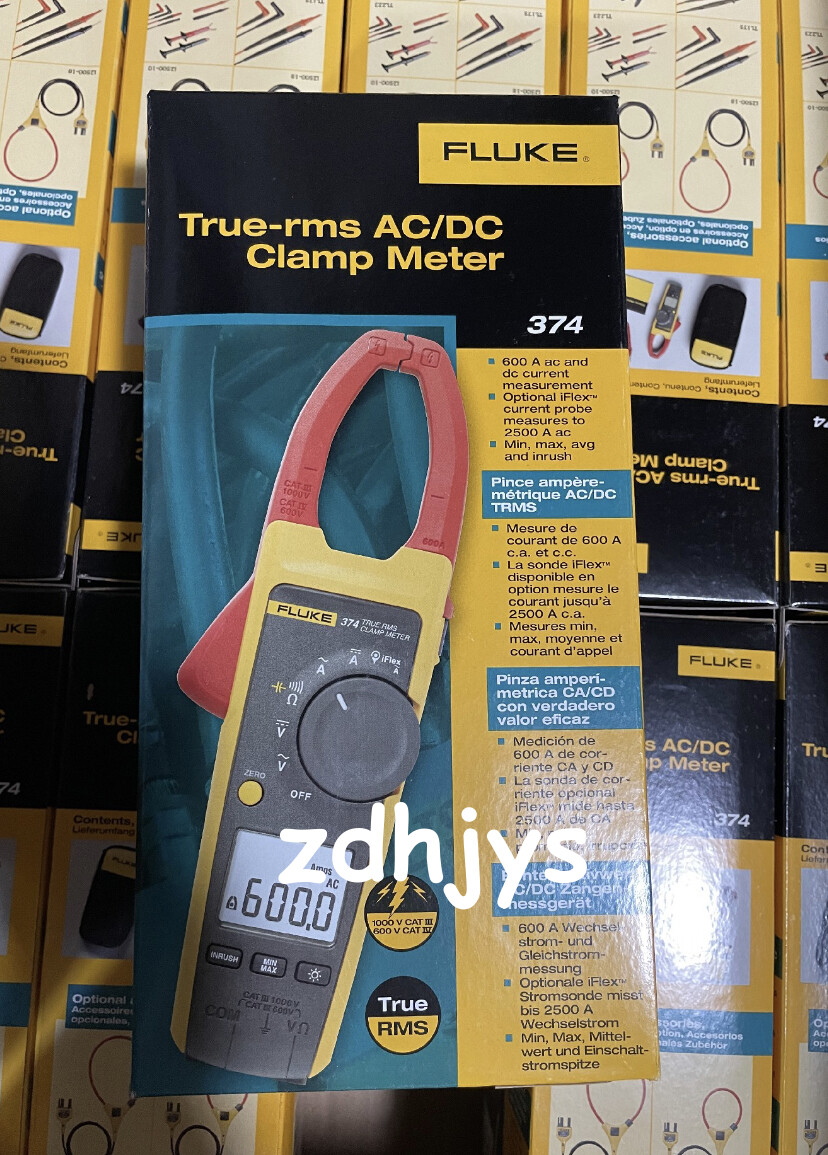 NEW FLUKE 374 TRUE RMS AC/DC CLAMP METER WIRELESS fedex or DHL#