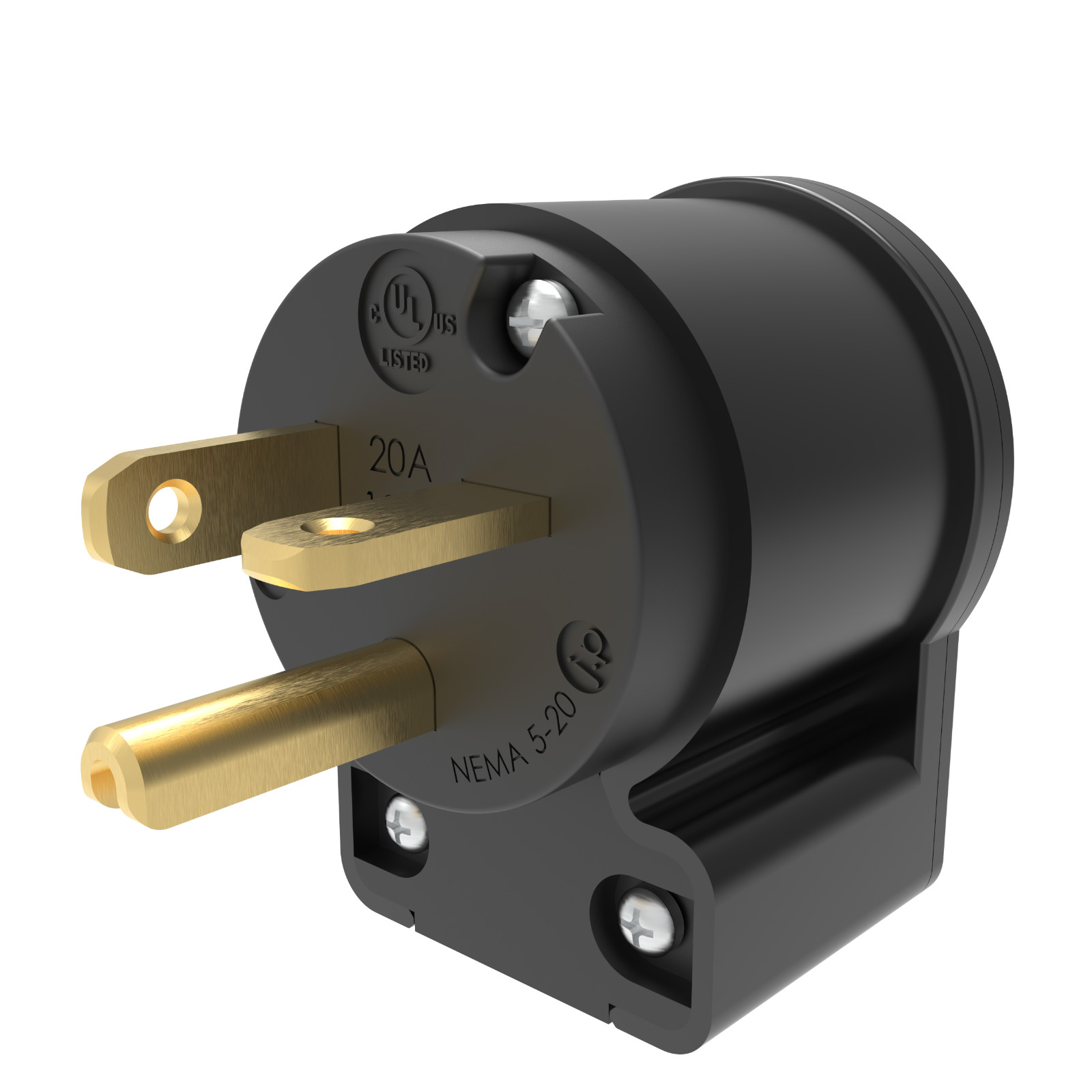 20 AMP MALE 90 Degree Extension Cord Replacement Ends Power Angled Plug Repair