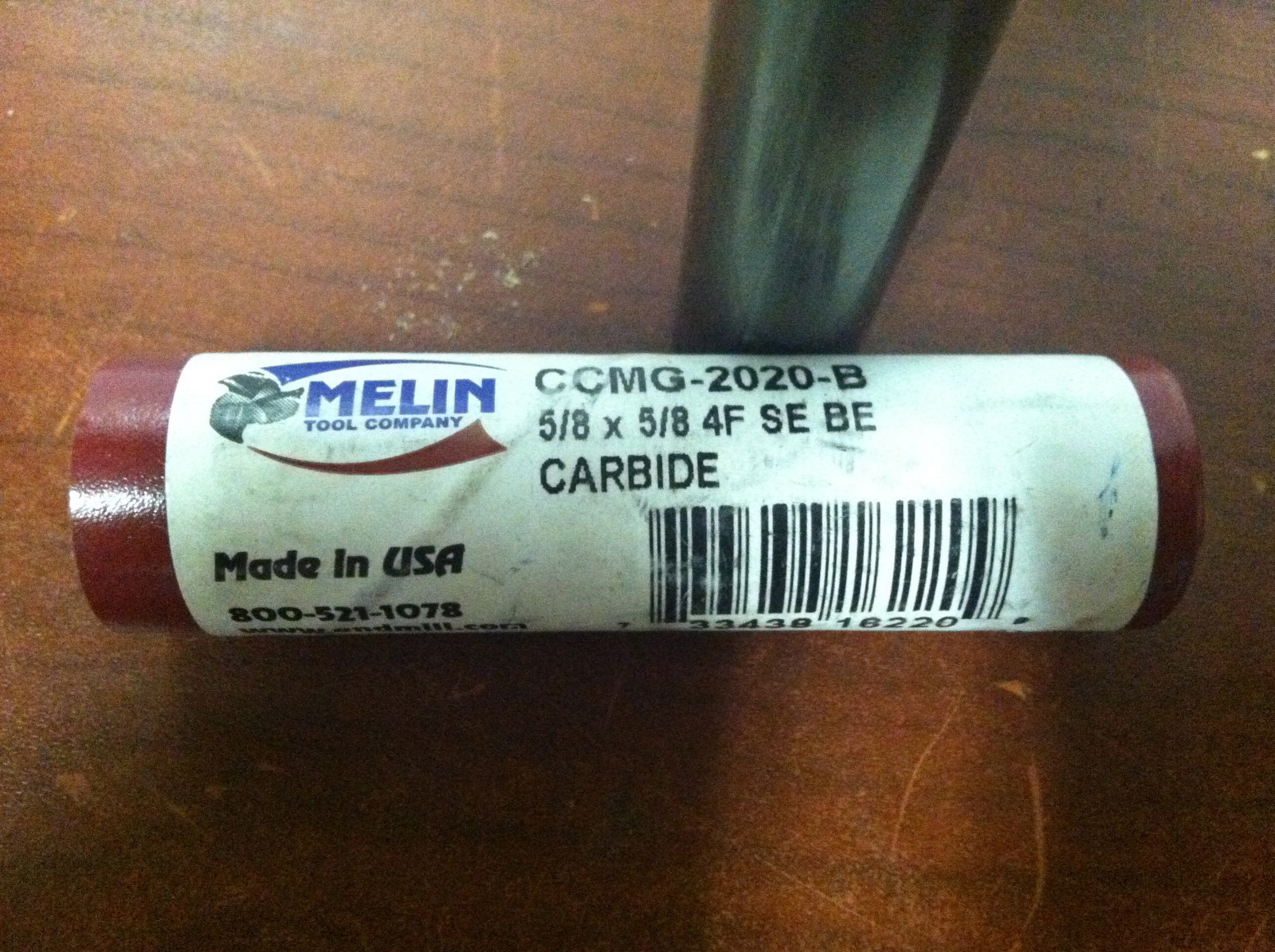 Melin 5/8" x 5/8" x 1-1/4" x 3-1/2" 4F Carbide Ball End Mill