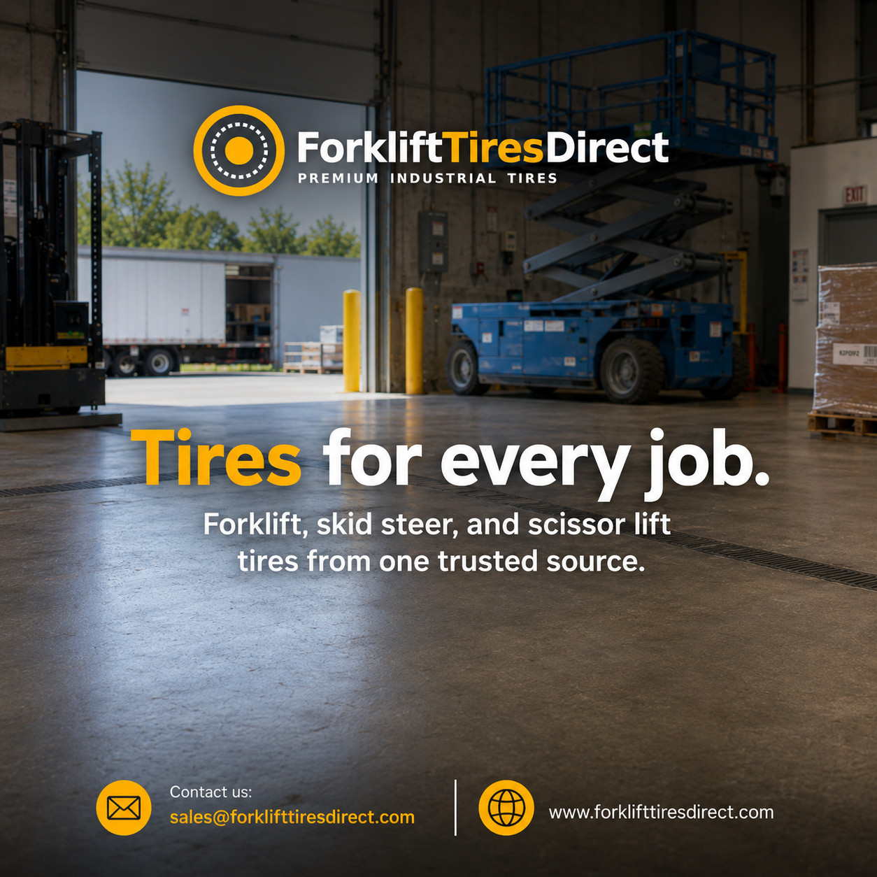 (Pack of 2) Forklift 21×7 15 Black Traction Indoor Press On Band Tire