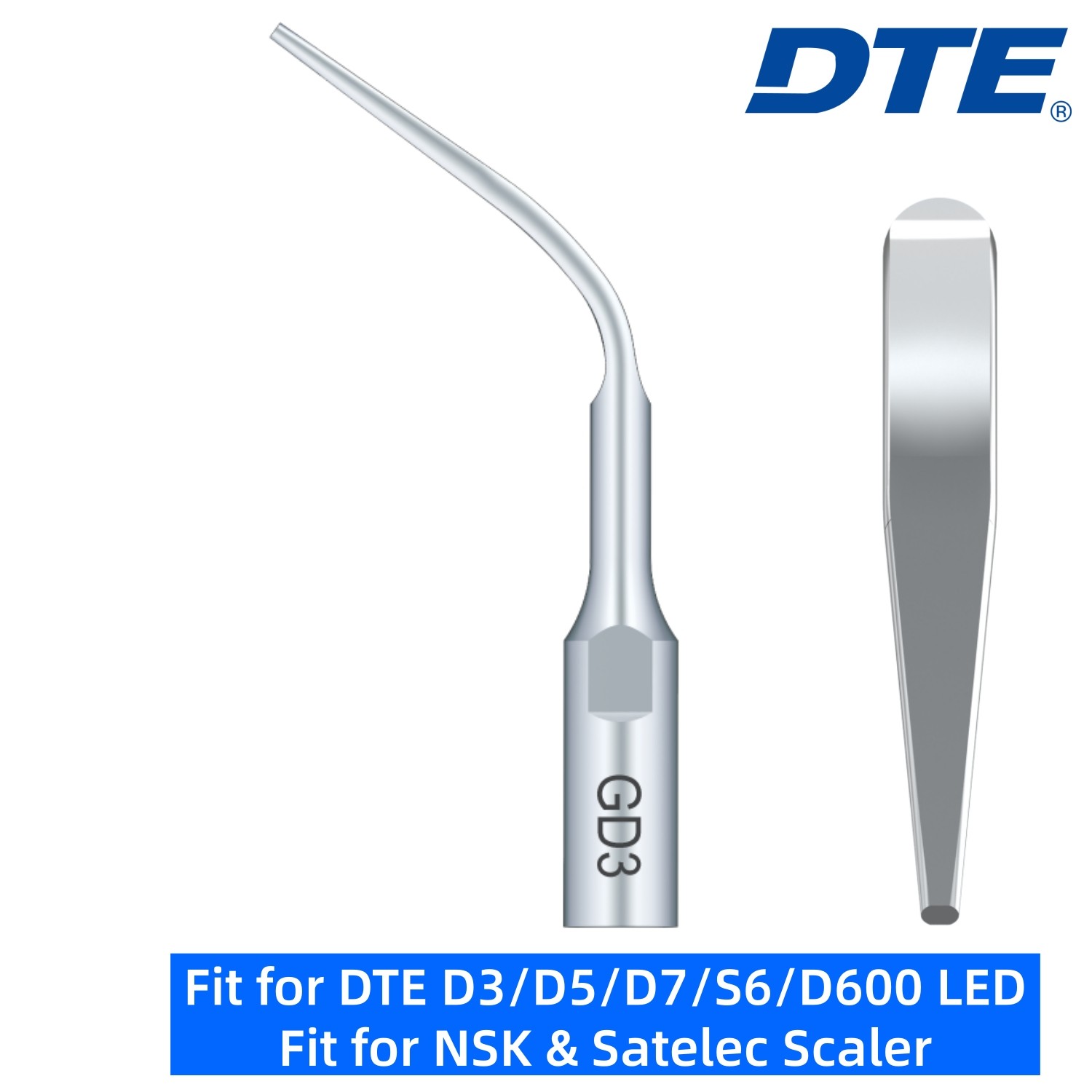 DTE Dental Ultrasonic Scaler Scaling Tips GD3 5pc/pk Fit NSK & Satelec Scaler