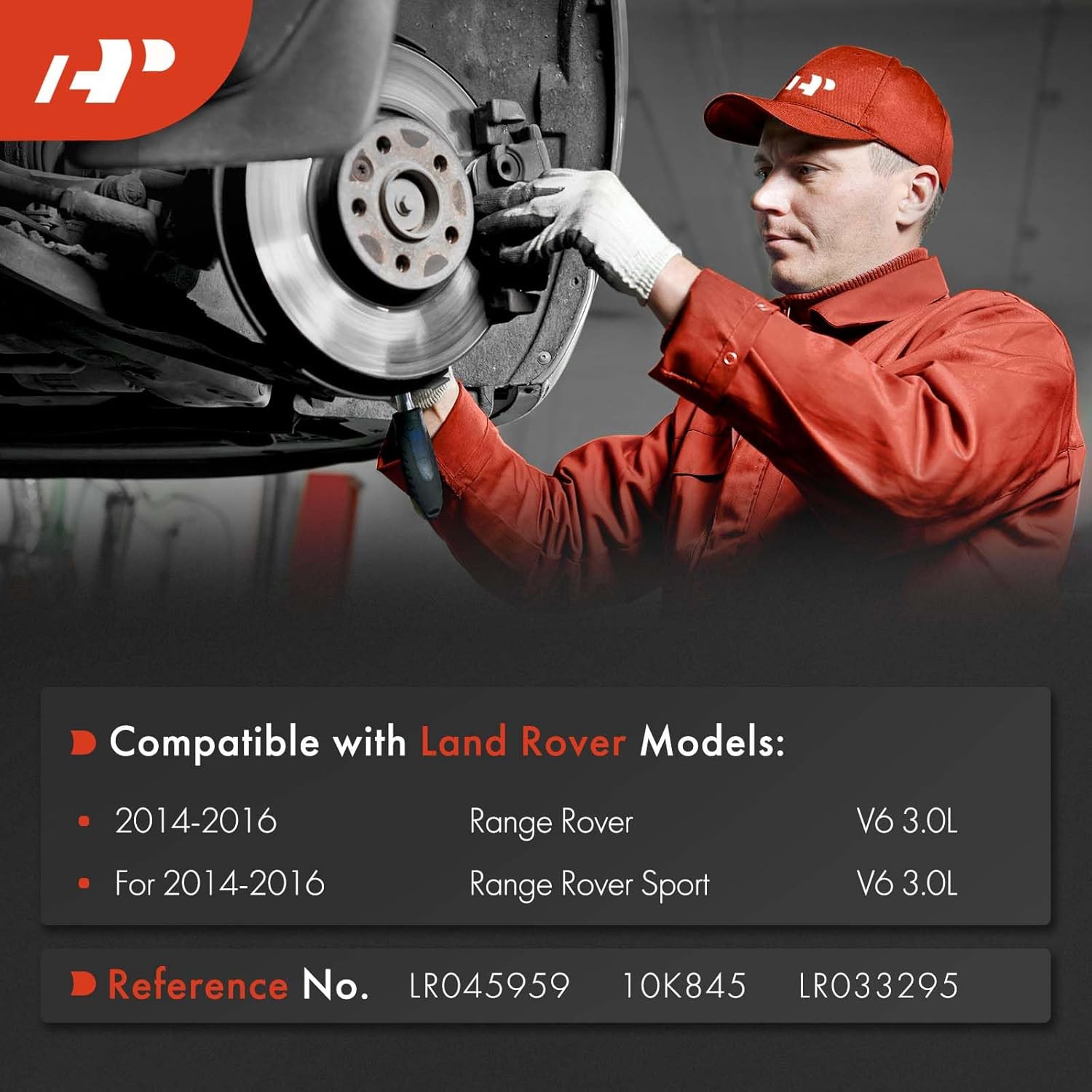 Front and Rear Disc Brake Pad Wear Sensors Compatible with Land Rover Range Rove