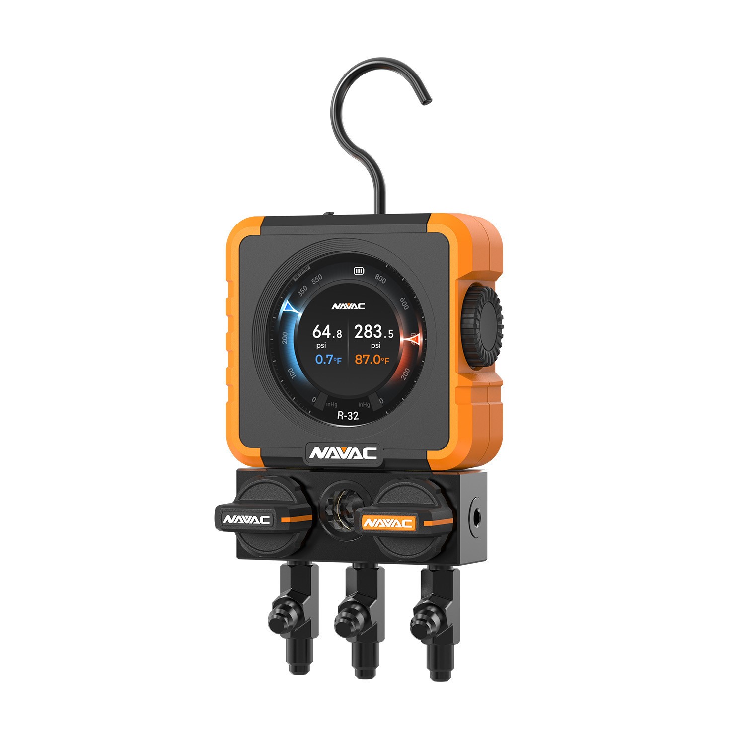 NAVAC N1DX 2-Valve Flex 1 Digital Manifold Gauge, A2L Compatible