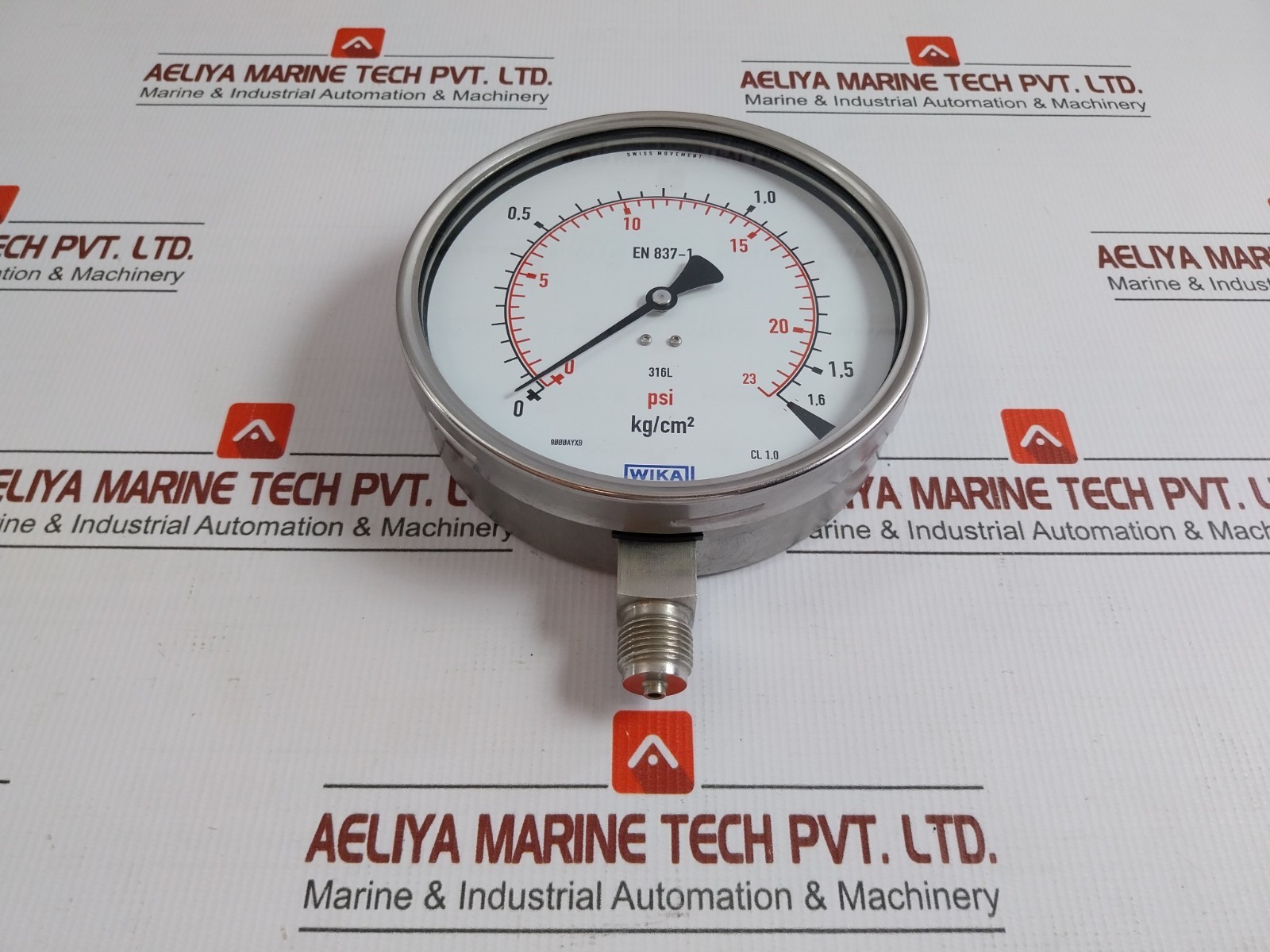 WIKA EN 837-1 Pressure Gauge 0-23PSI 1.6KG/CM2