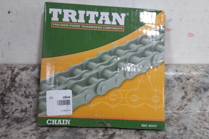 Tritan 41-1SS X 10FT 1/2 In Pitch 10 Ft Overall L Stainless Steel Roller Chain