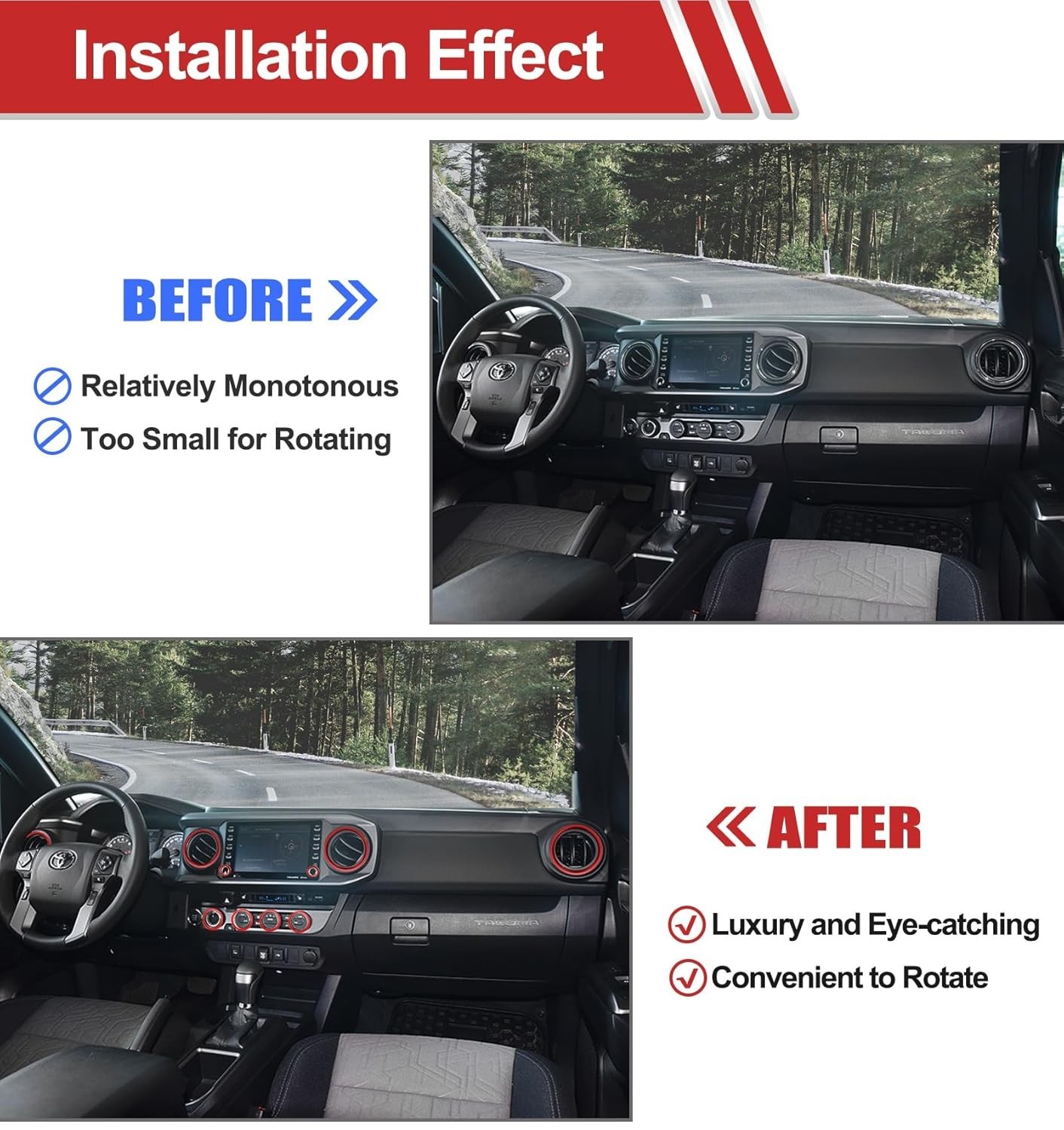 Interior Accessories for Toyota Tacoma 2023 2022 2021 2020 with 8″ or 7″ …..