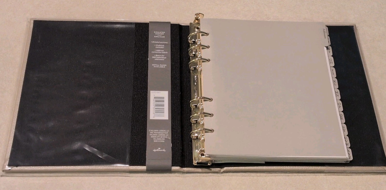 Hallmark Refillable Address Book Cream Color 5STZ1001 Undated Calendar