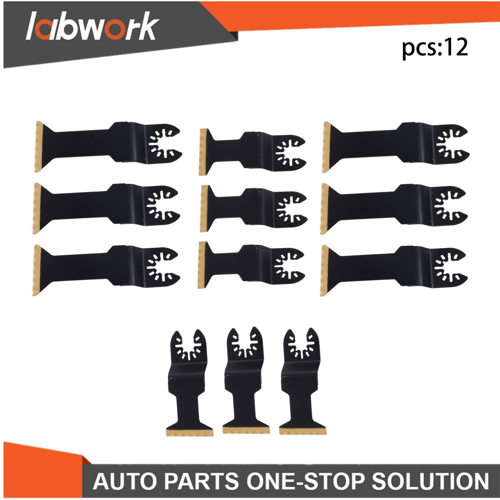 Labwork 12 Pcs Titanium Oscillating Saw Blades Extended Metal Cutting Blades