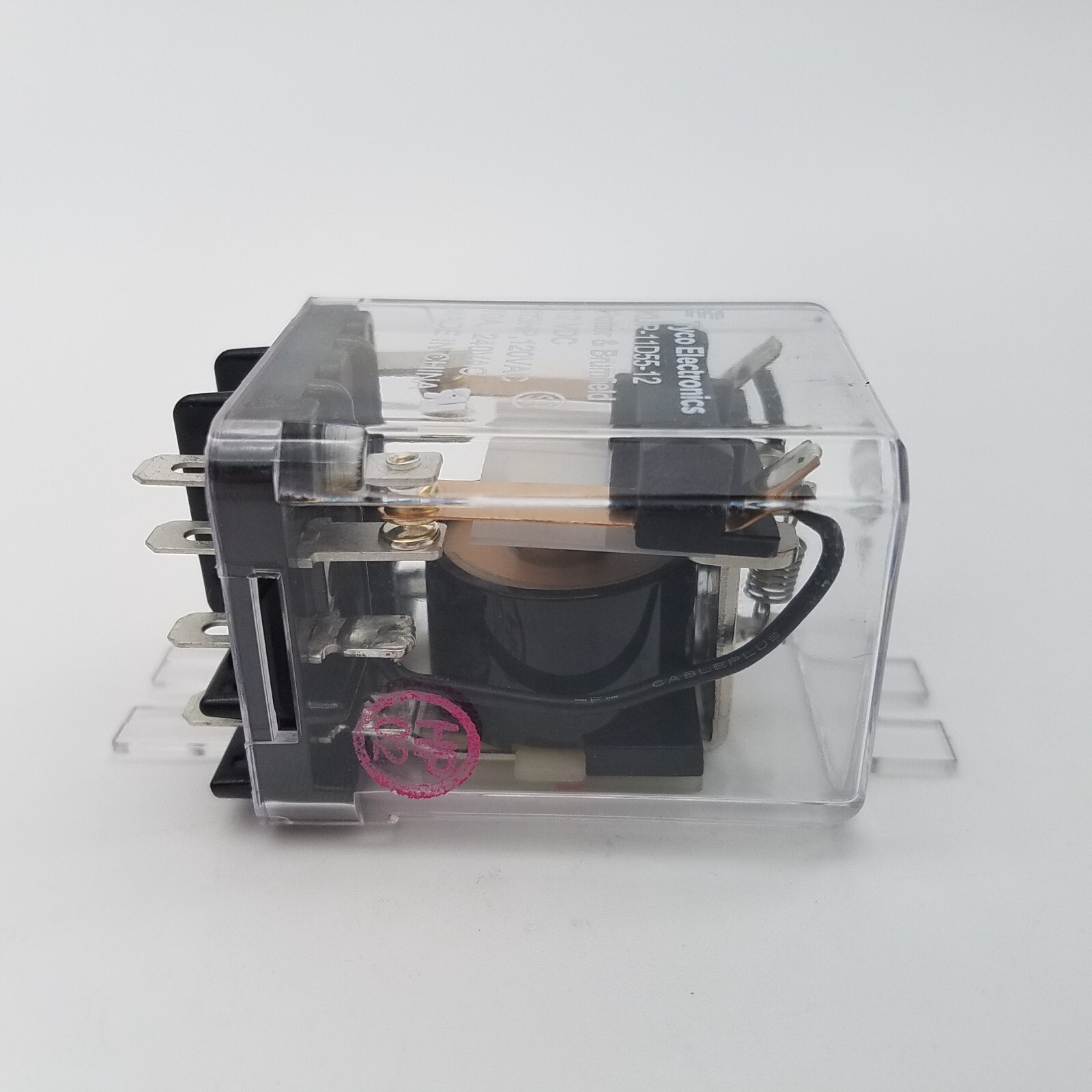 TE 12VDC Power Relay 1/3HP 120 / 240VAC 10A 2 Form C (DPDT-NO NC) KUP-11D55-12