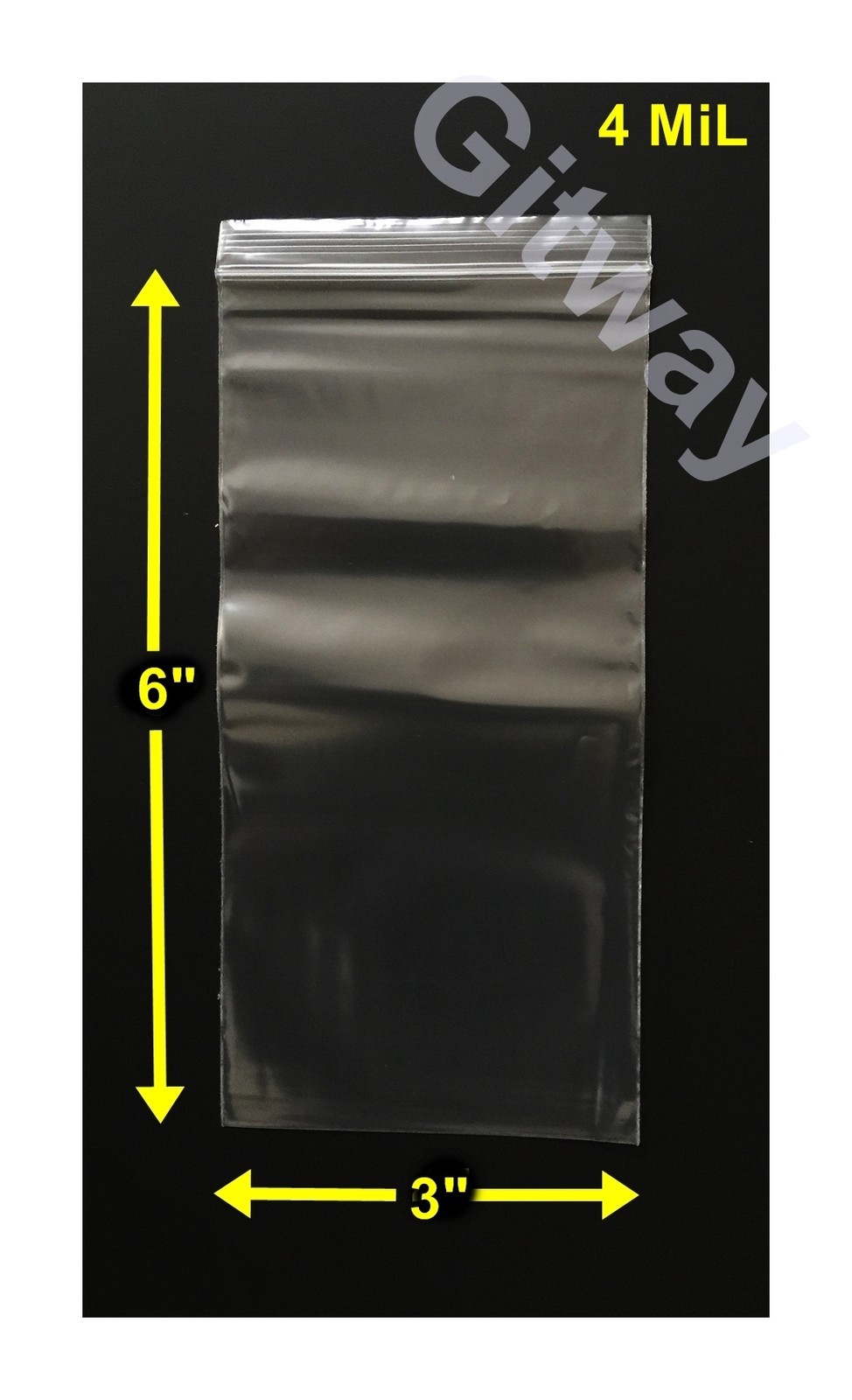 3″ x 6″ Reclosable Resealable Zip Lock Top Clear Plastic 3×6″ FDA Bags 4 MiL