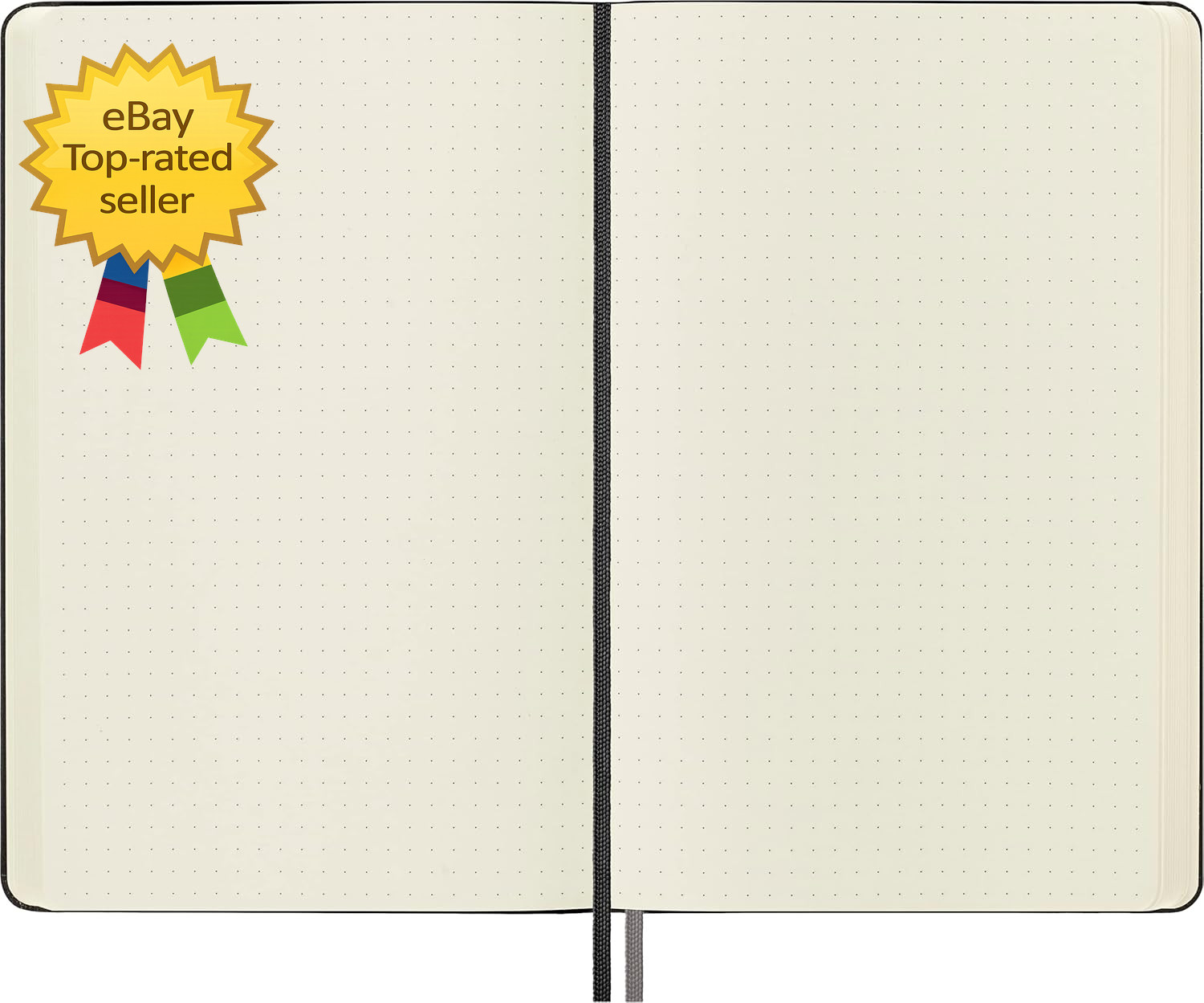 Classic Expanded Hardcover Notebook Large Dotted Black 400 Pages 5 x 825 Inch