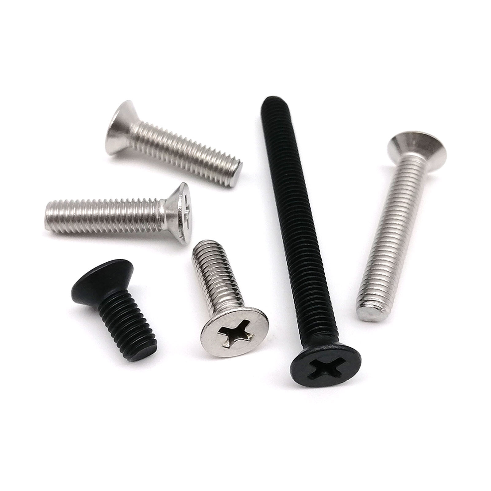 10/50pcs M1-M8 Mini Small Micro Cross Phillips Flat Countersunk Head Bolt Screw
