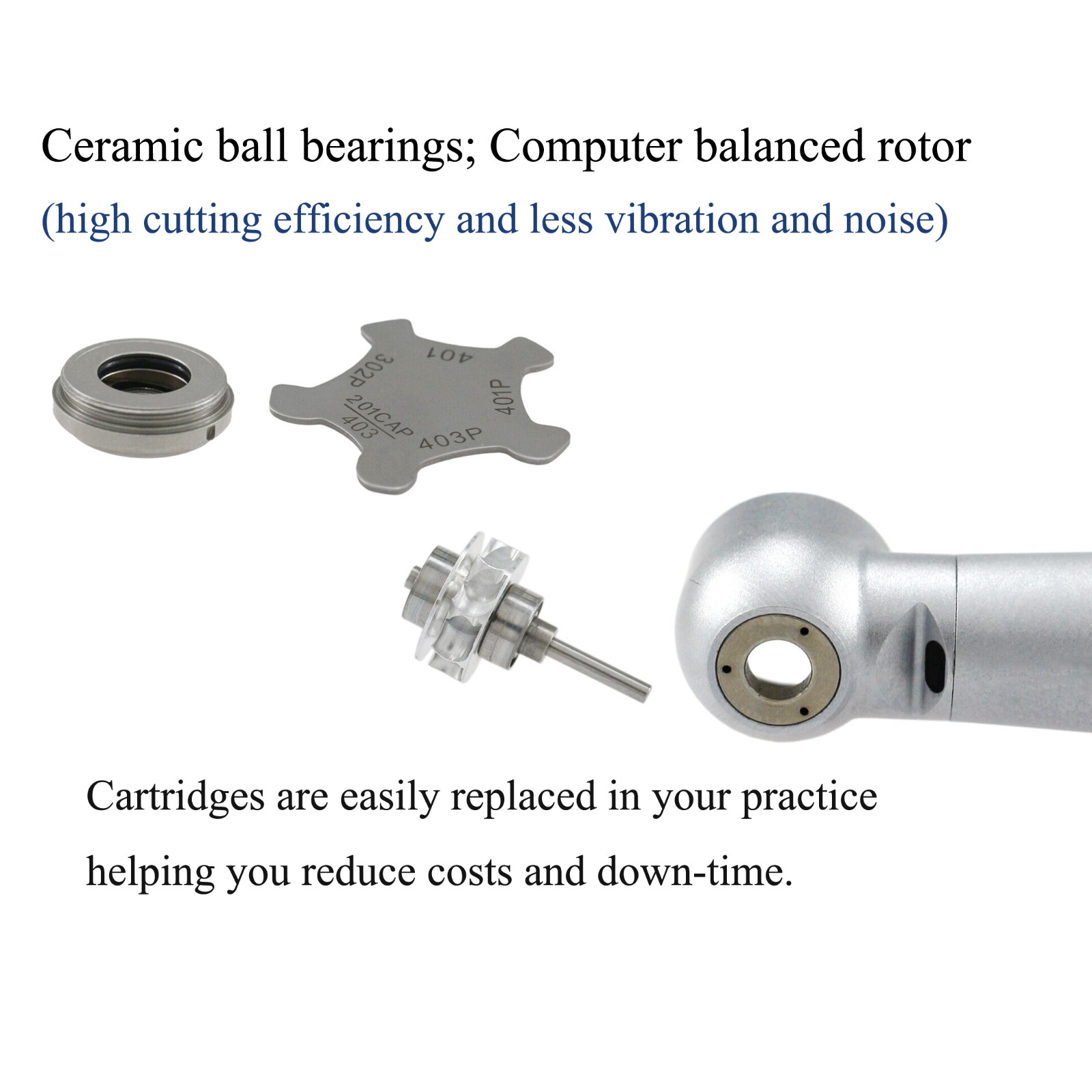 BEING Dental High Speed Handpiece Surgical 45 Degree Turbine NSK LED Coupling